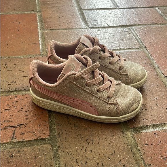 Puma Kids Pink Sparkly Sneakers - Picture 1 of 6